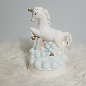 Unicorn Rainbow Porcelain Musical Figurine